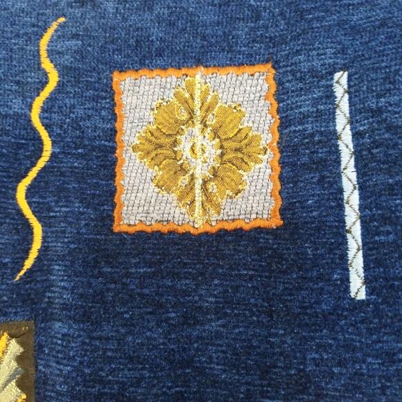 Allure chenille glass button embrd applq jacket M - Picture 10 of 12